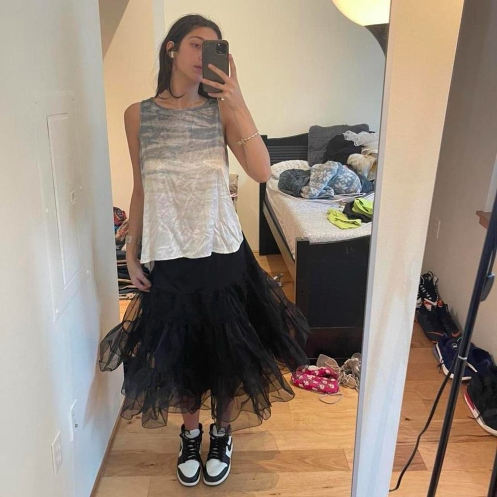 Hard Tail Blue and White Tank Top